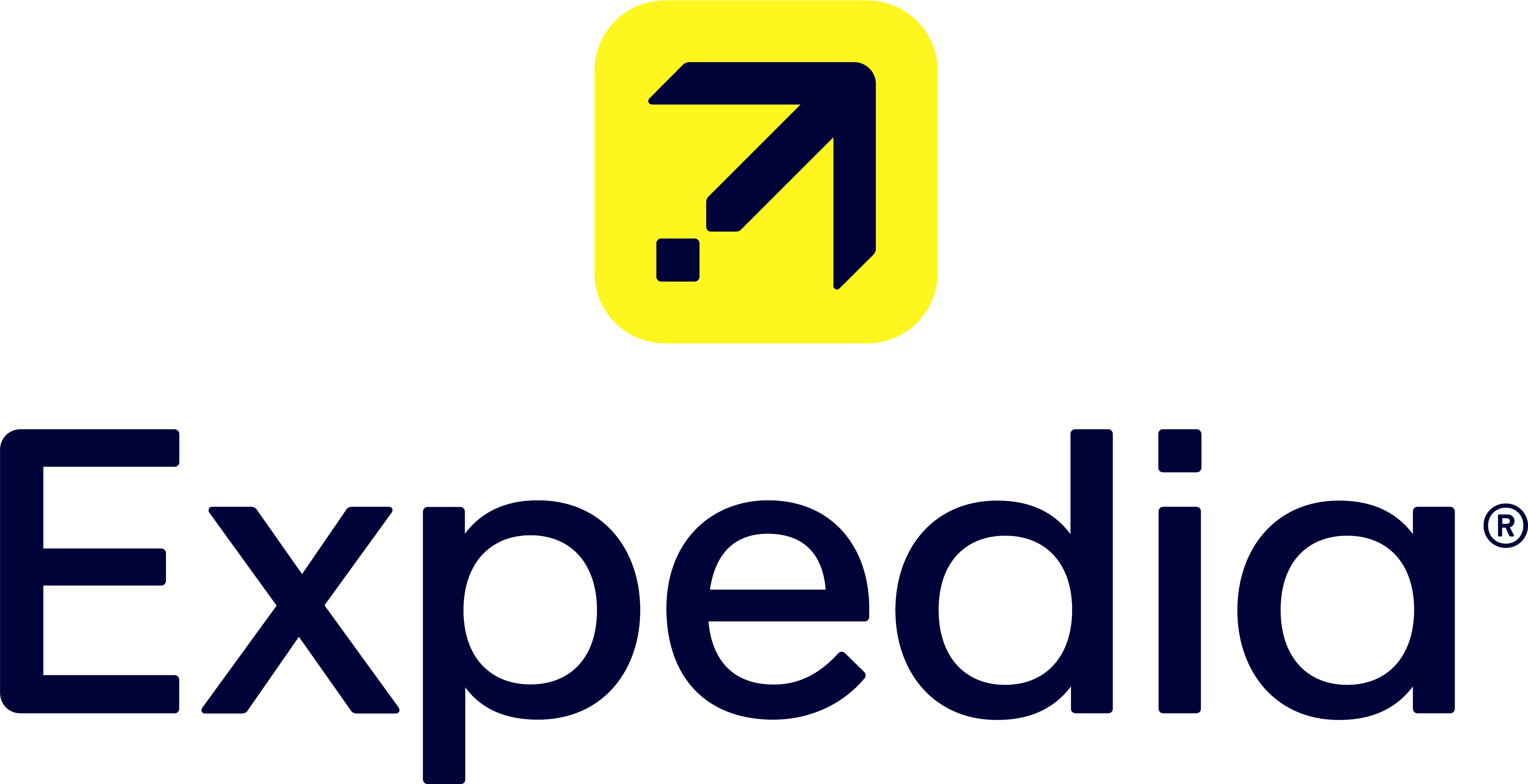 Expedia Vertical Logo Full Colour Dark Blue CMYK